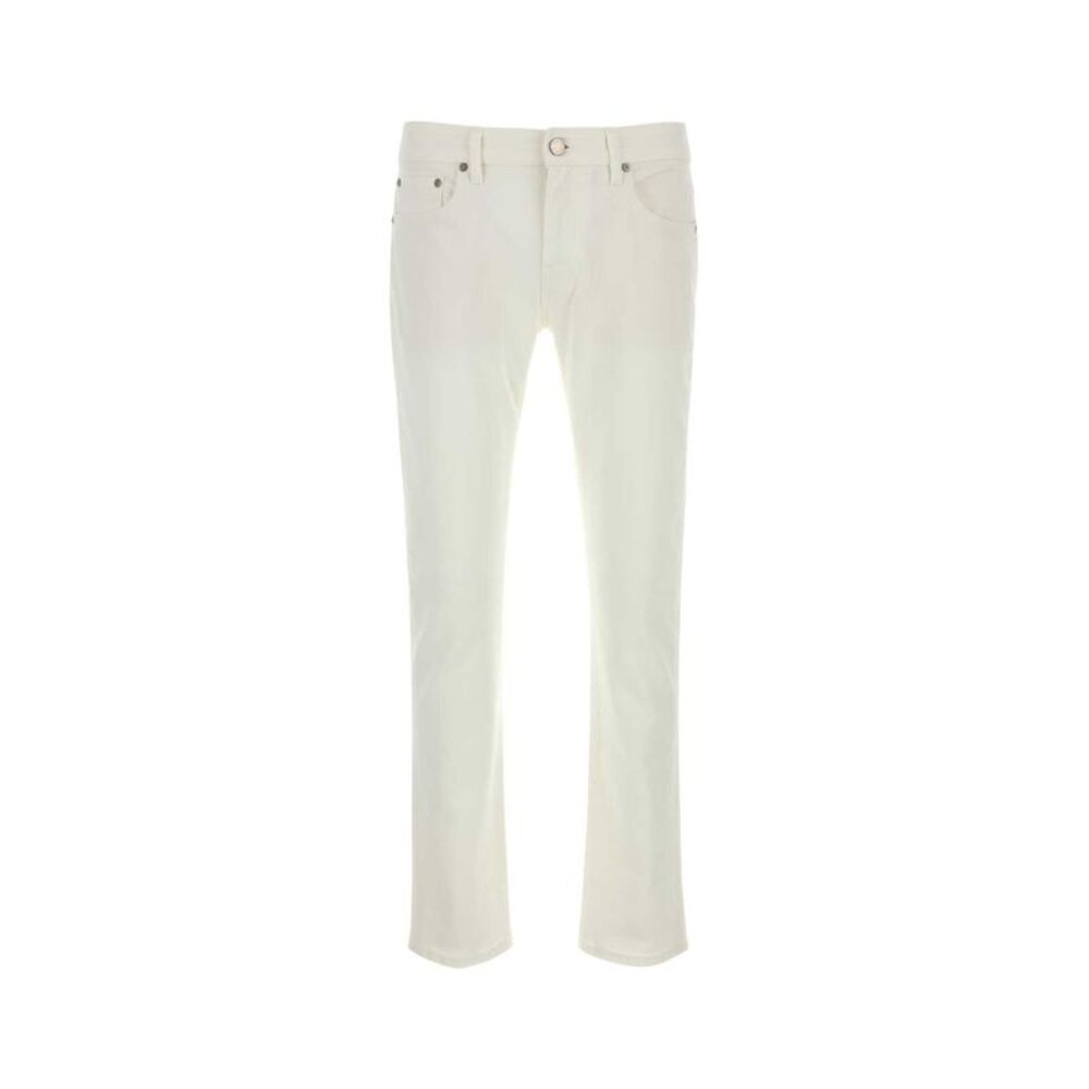 Pt Torino Men White Stretch Denim Jeans